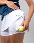 Nikki Active Skirt - White/Blue