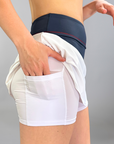Nikki Active Skirt - White/Blue