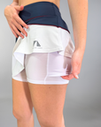 Nikki Active Skirt - White/Blue