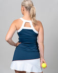 INES Active Tank Top - Blue/White