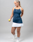 Nikki Active Skirt - White/Blue