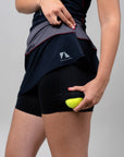 Nikki Active Skirt - Black/Grey