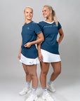Nikki Active Skirt - White/Blue
