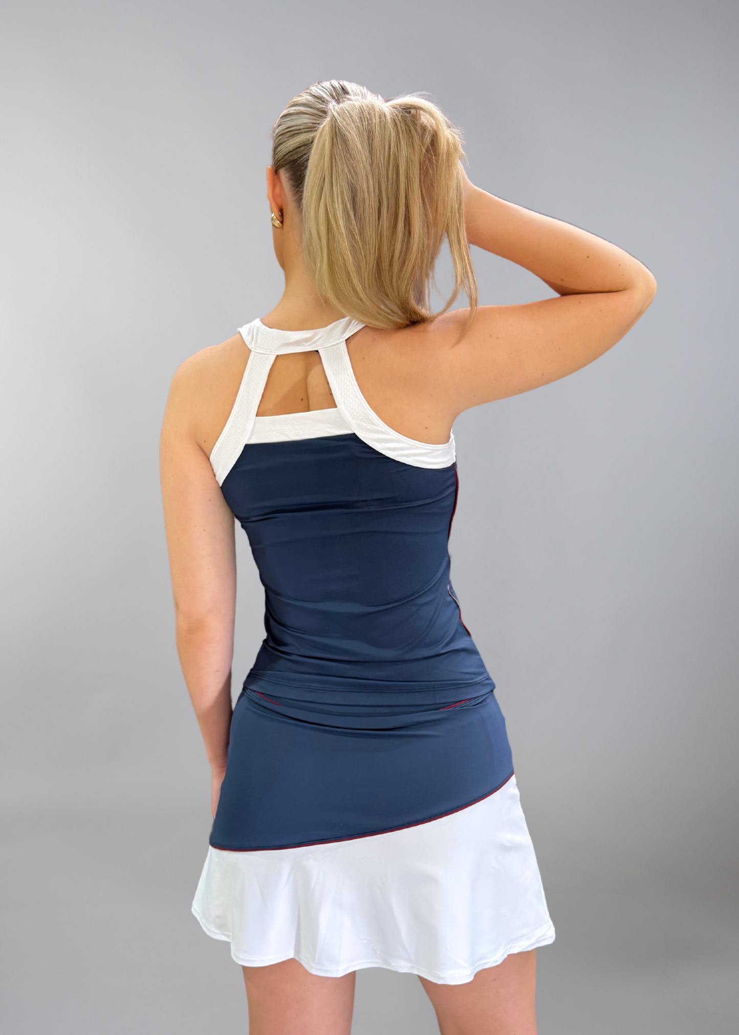 Ines Active Tank Top - Blue/White