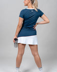 Nikki Active Skirt - White/Blue