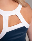 INES Active Tank Top - Blue/White