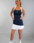 Nikki Active Skirt - White/Blue