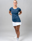 ALBA Active T-shirt - Blue/White