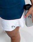 Nikki Active Skirt - White/Blue