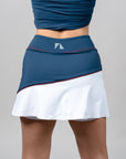 Nikki Active Skirt - White/Blue