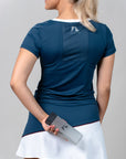 ALBA Active T-shirt - Blue/White