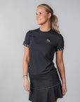 Alina Performance T-shirt svart – sportig träningstopp för padel och tennis