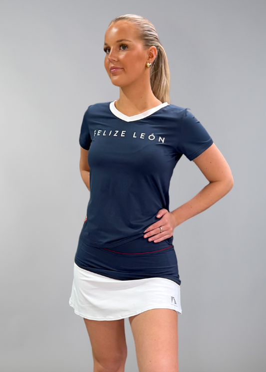 ALBA Active T-shirt - Blue/White