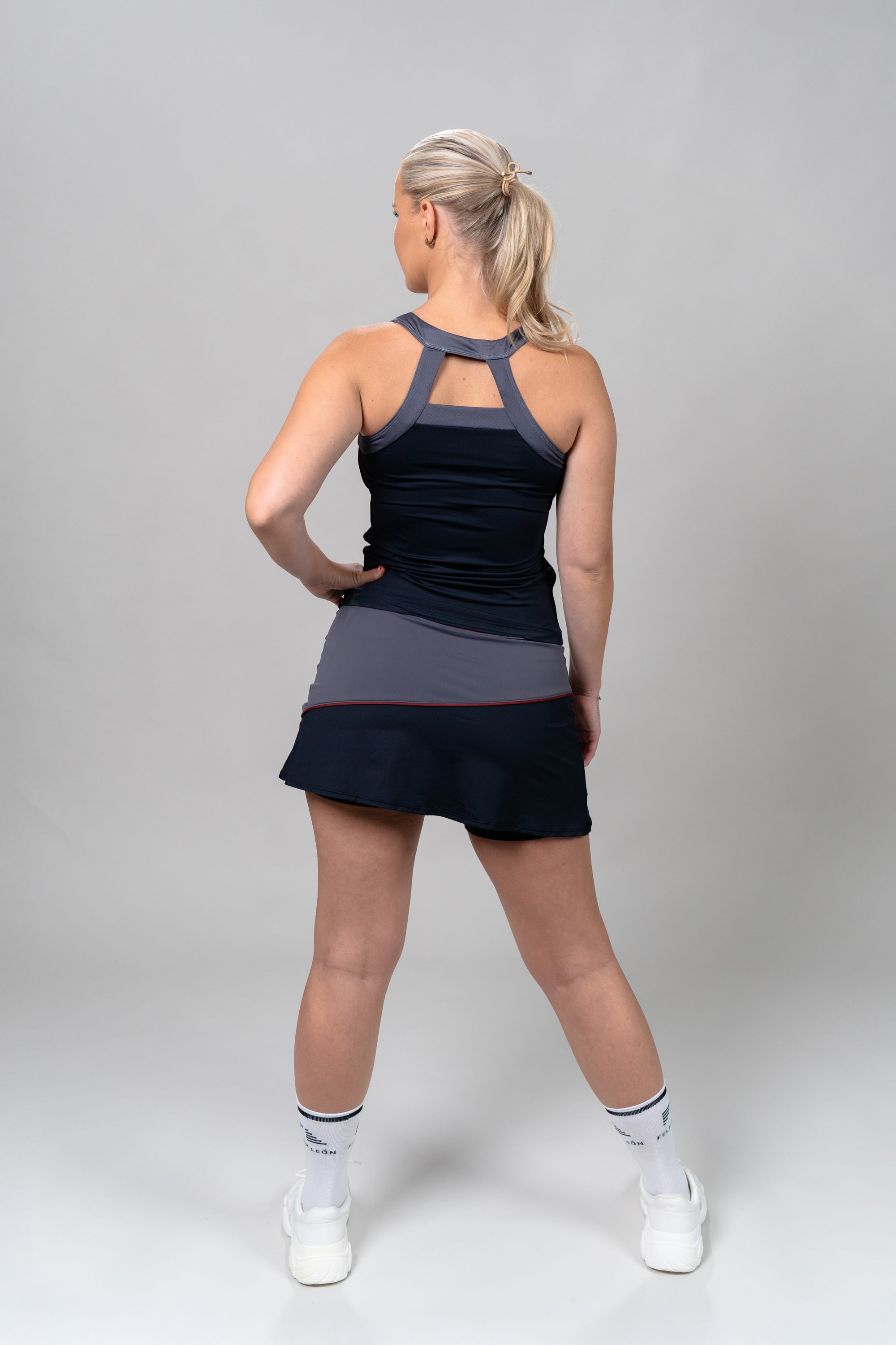 Nikki Active Skirt - Black/Grey