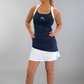Nikki Active Skirt - White/Blue