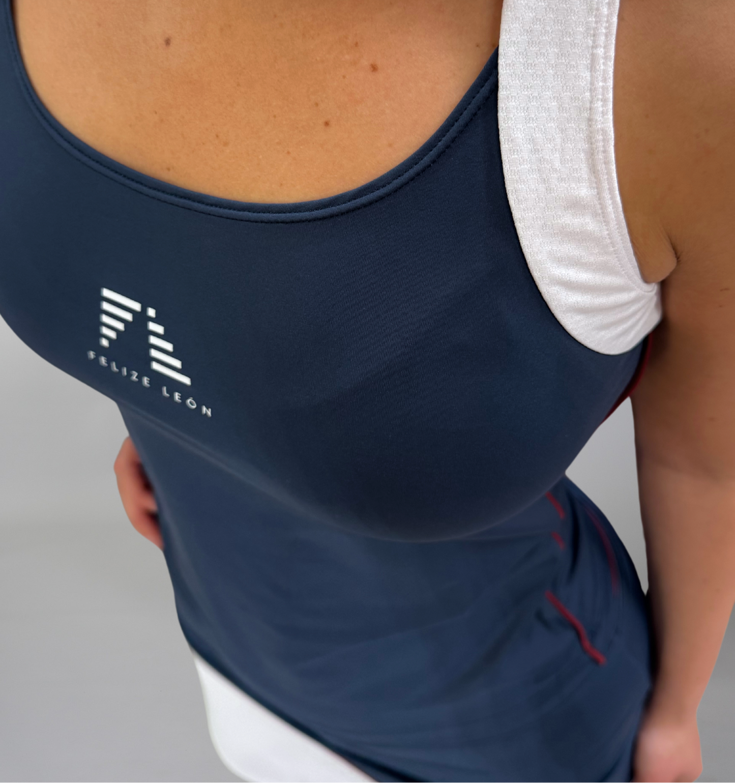Ines Active Tank Top - Blue/White