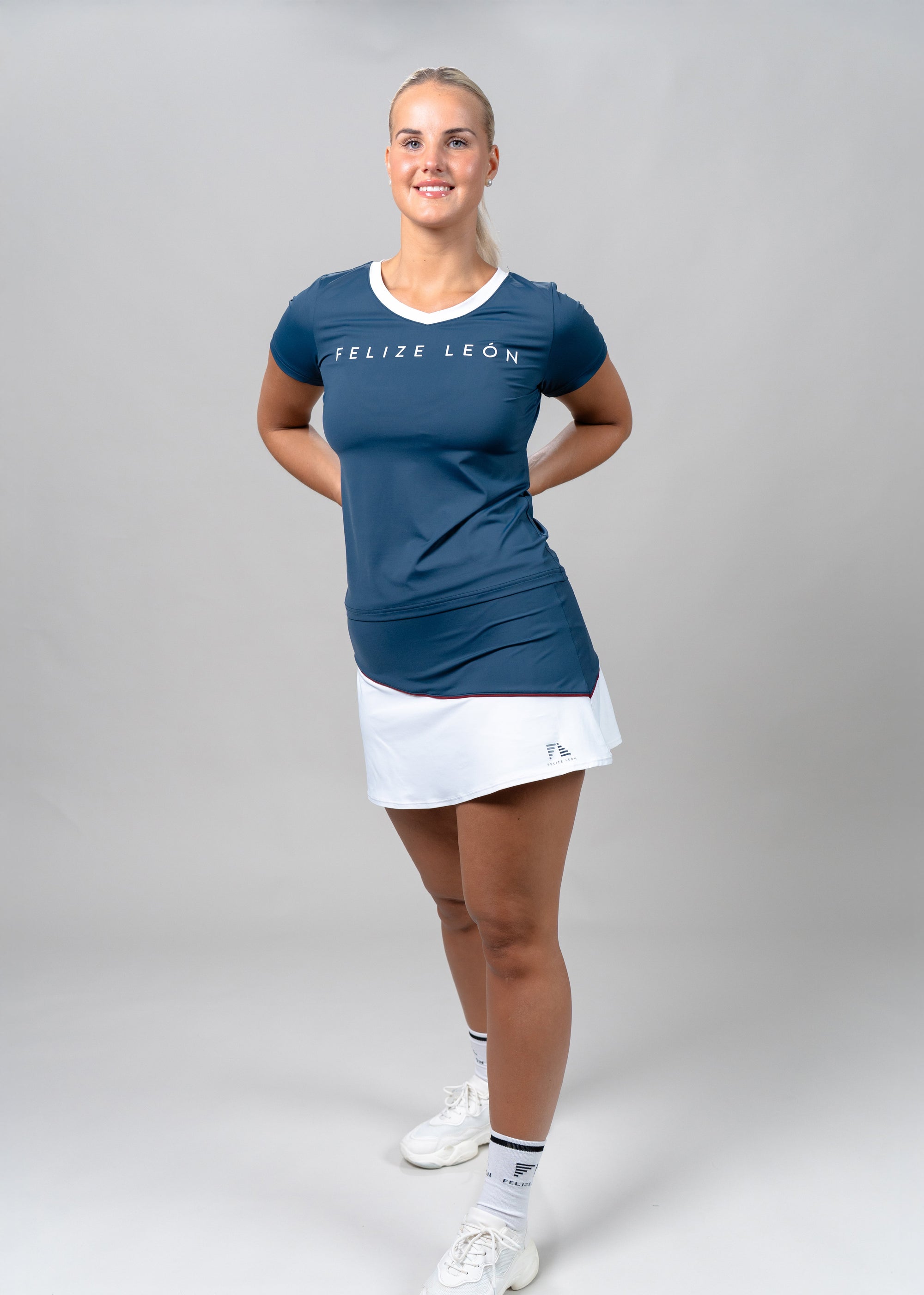ALBA Active T-shirt - Blue/White