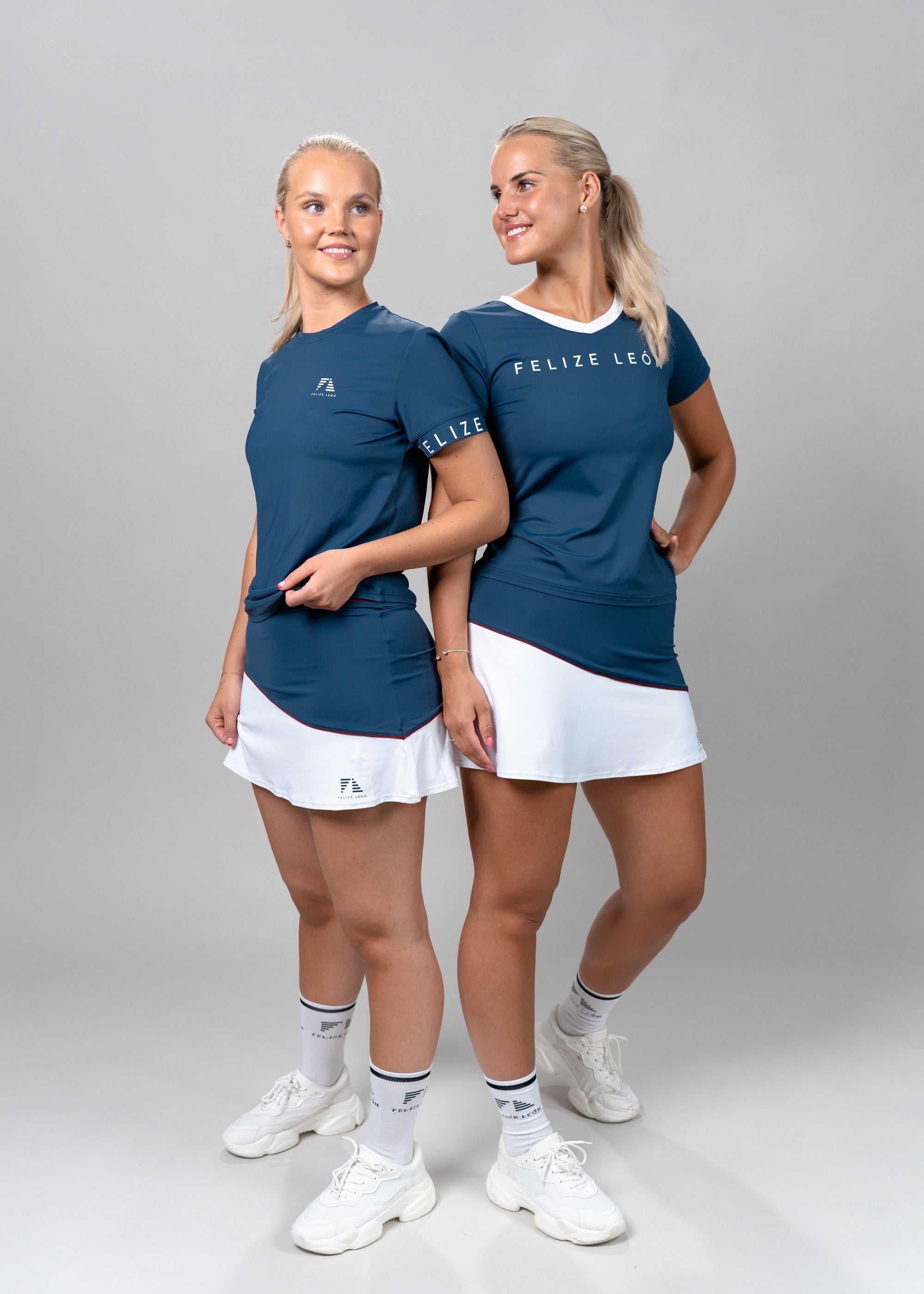 ALBA Active T-shirt - Blue/White