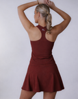 SANNIE Ribbed Tank Top - Dark Ember