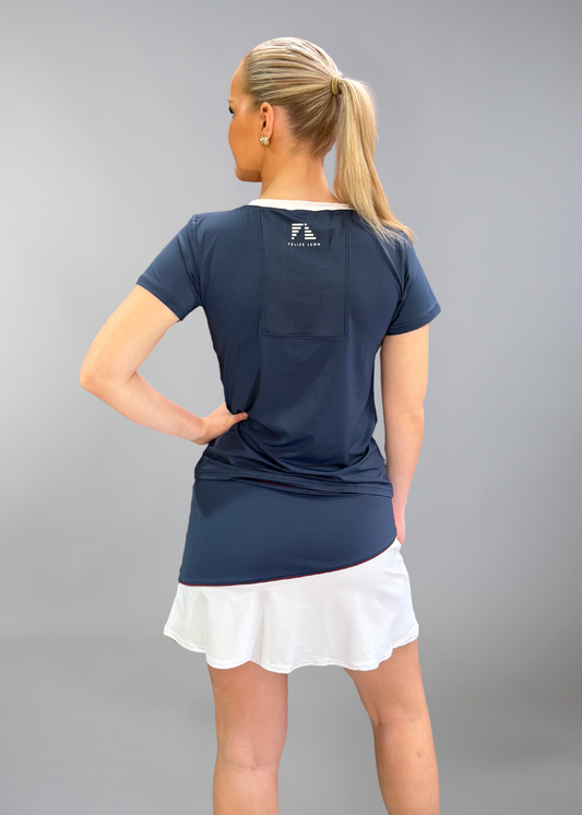 ALBA Active T-shirt - Blue/White