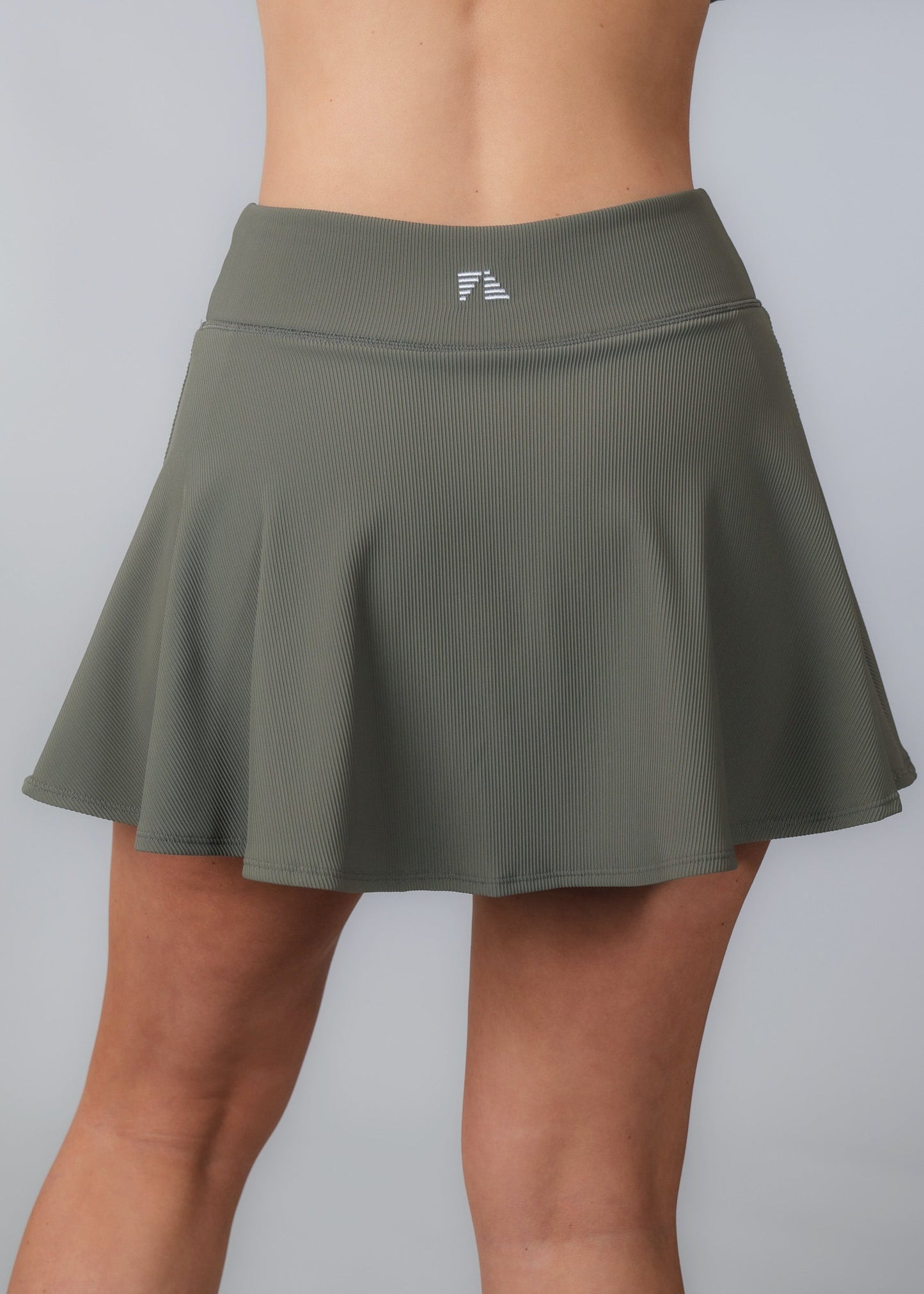 MAYA Ribbet nederdel - Army Green