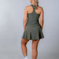 MAYA Ribbet nederdel - Army Green
