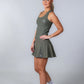 MAYA Ribbet nederdel - Army Green