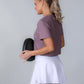CLARA Ribbed Cropped T-shirt - Dusty Purple